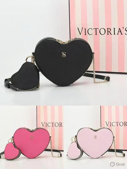 A Heart Shaped Crossbody Bag Set