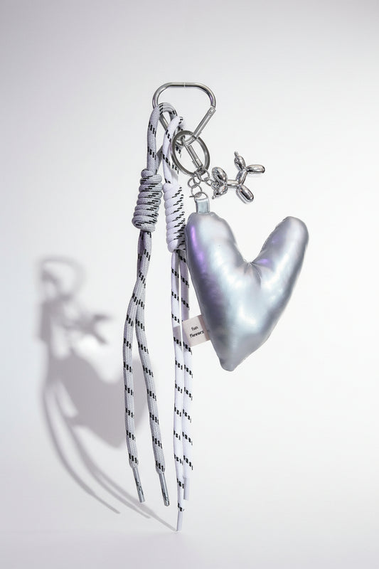 Silver Heart Bag Charms