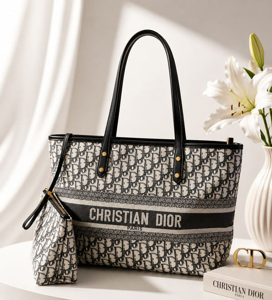 CHRISTIAN DIOR INSPIRED TOTE BAG