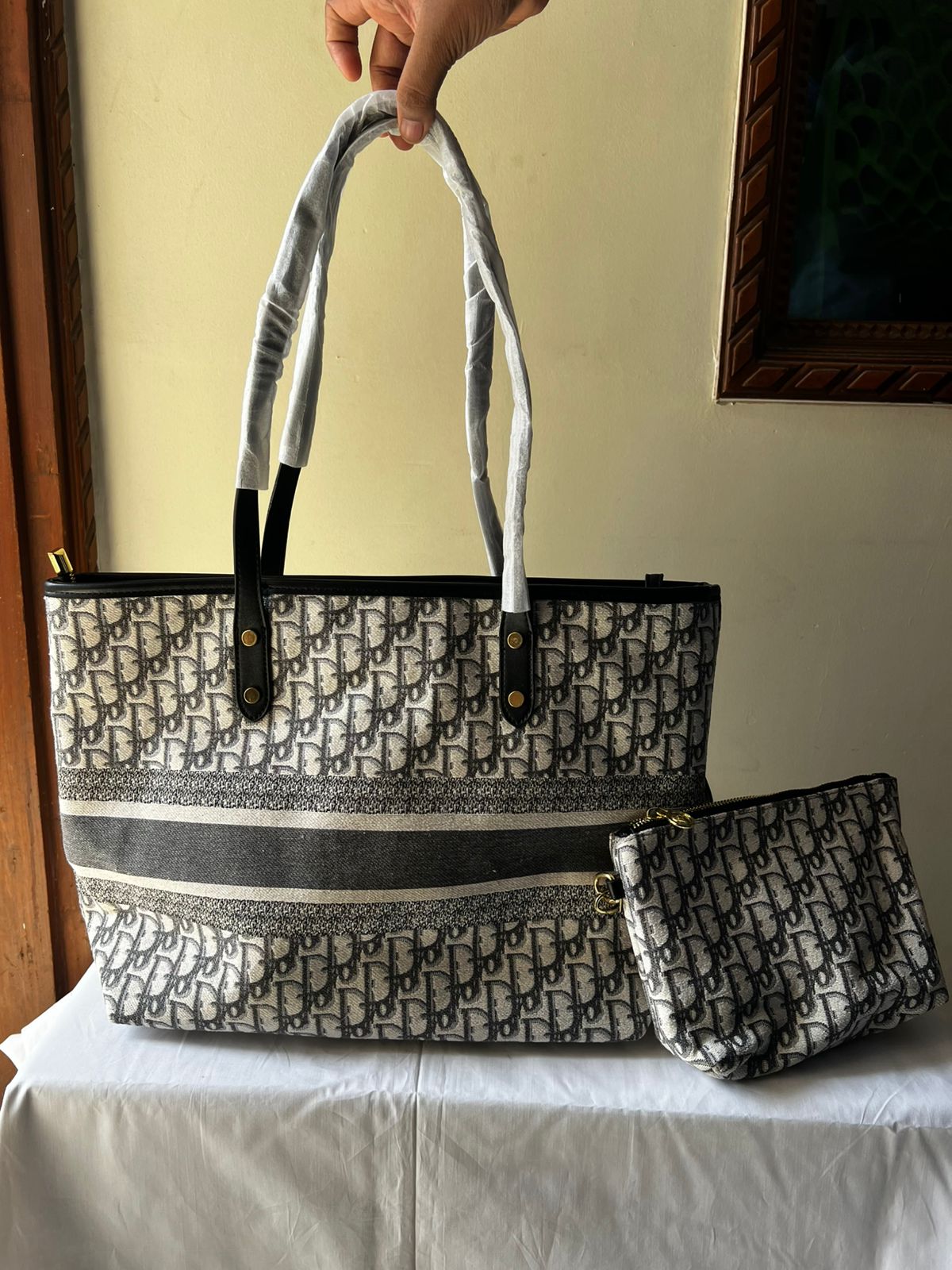 CHRISTIAN DIOR INSPIRED TOTE BAG